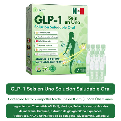 Tienda Oficial | HHVB®💖GLP-1 Solución Oral de Salud SEIS-EN-UNO (Solo una vez al día, cambios visibles en 7 días) ✅ Para la obesidad, la salud del corazón, la diabetes, la apnea del sueño, la salud intestinal, problemas en las articulaciones y más.